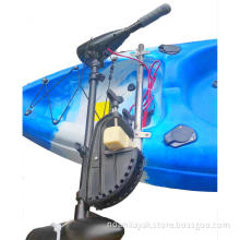 Motor bracket on kayak (large)